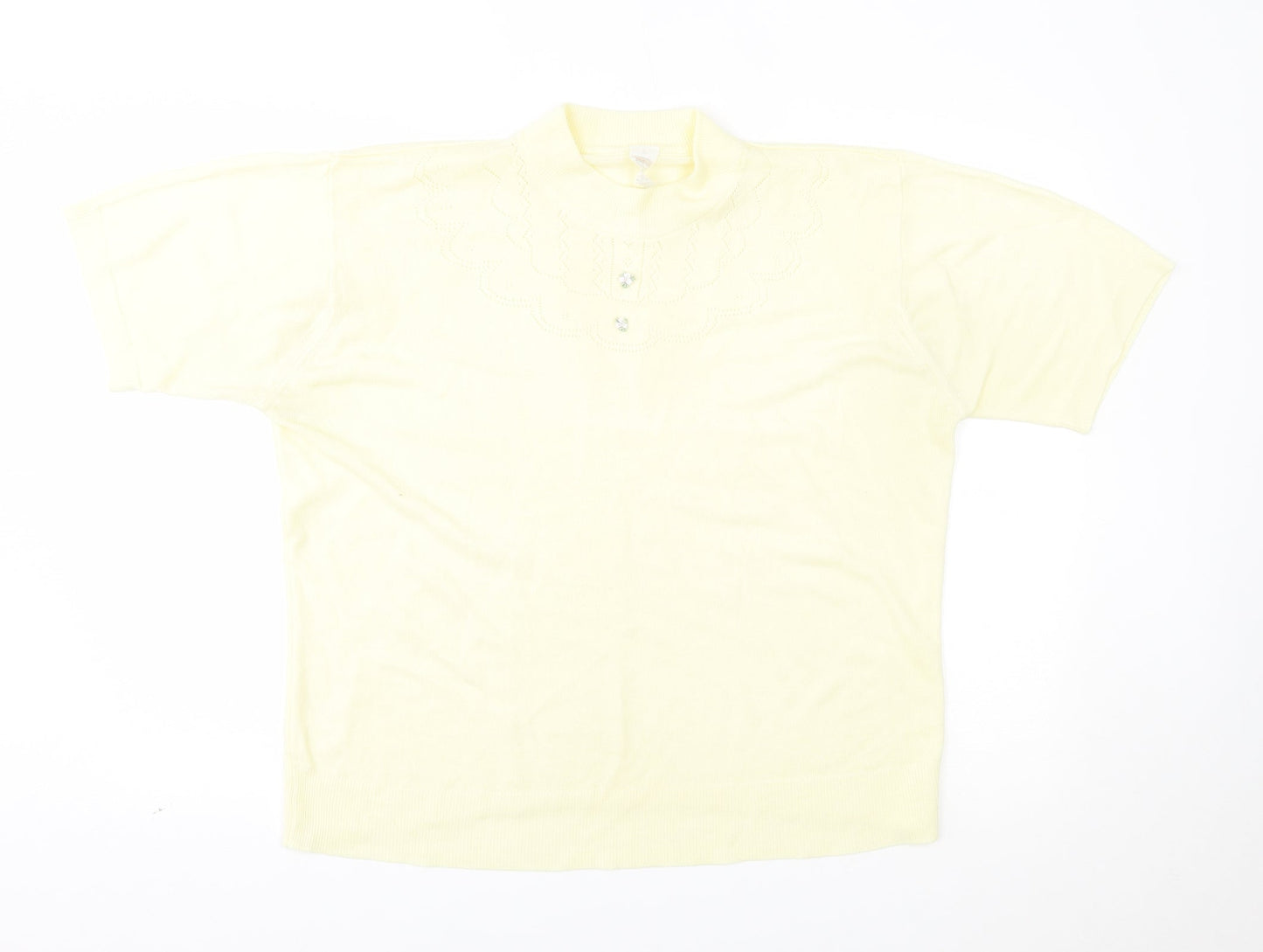 Womens UK Size 18 Preworn Yellow Pullover Jumper