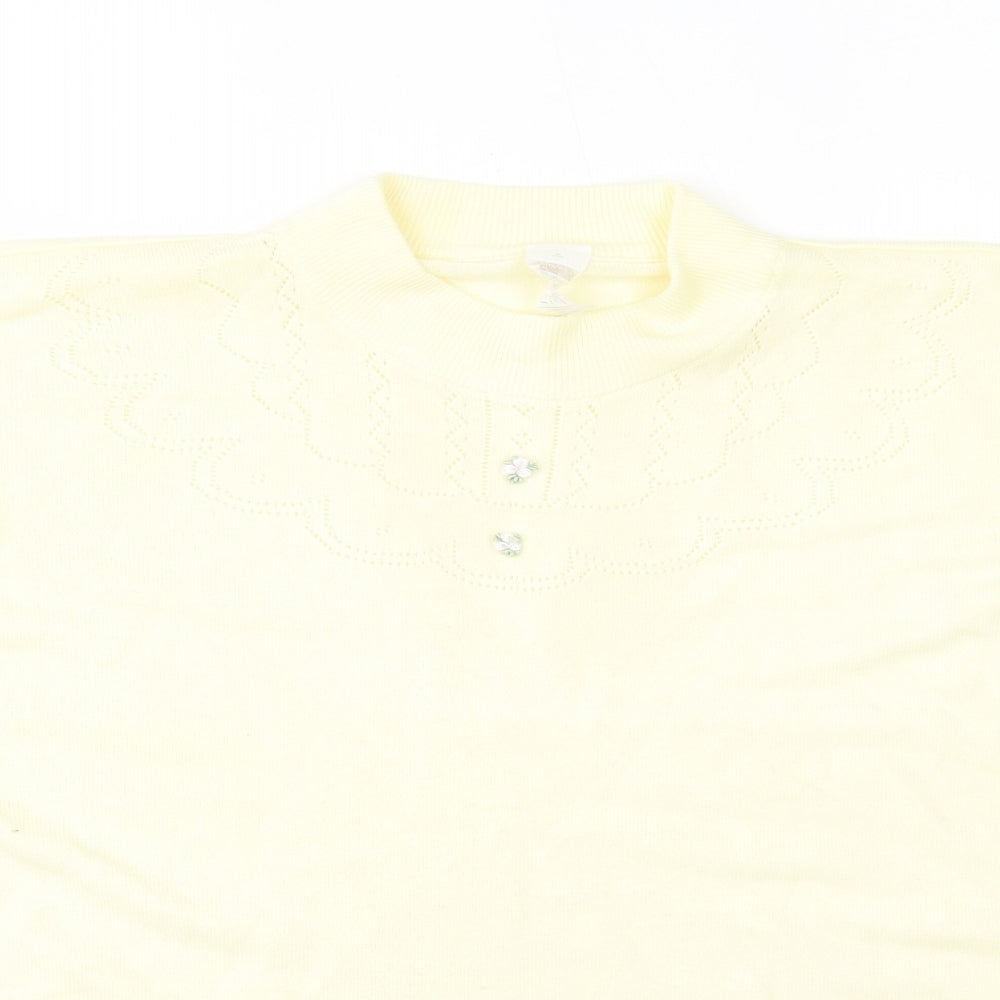 Womens UK Size 18 Preworn Yellow Pullover Jumper
