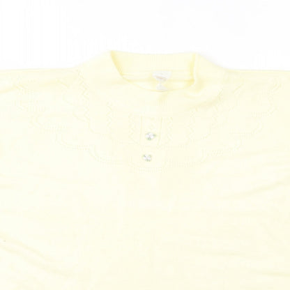 Womens UK Size 18 Preworn Yellow Pullover Jumper