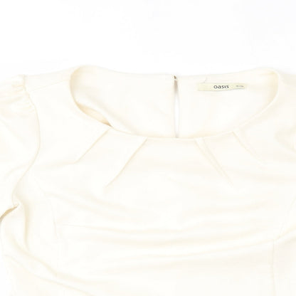 Womens UK Size 10 Oasis Ivory Pullover Jumper