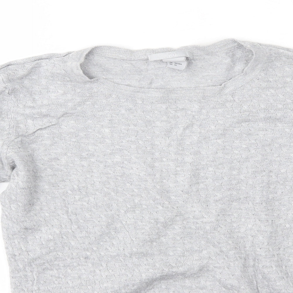 Womens UK Size S H&M Grey Pullover Jumper