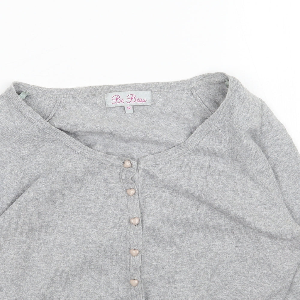 Womens UK Size 12 Matalan Grey Cardigan Jumper