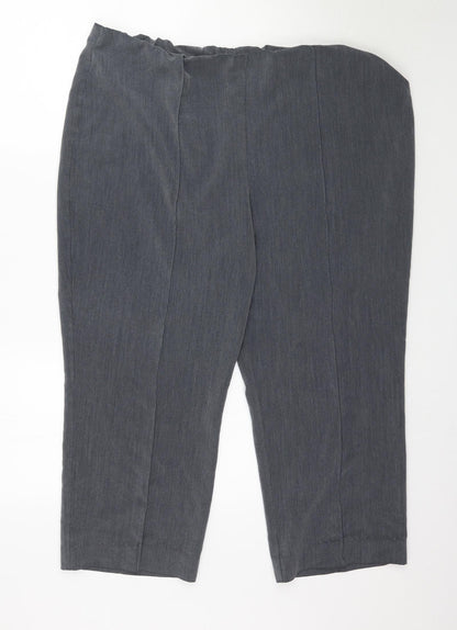Bm Collection Womens Grey   Trousers  Size 20 L25 in