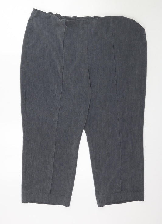 Bm Collection Womens Grey   Trousers  Size 20 L25 in