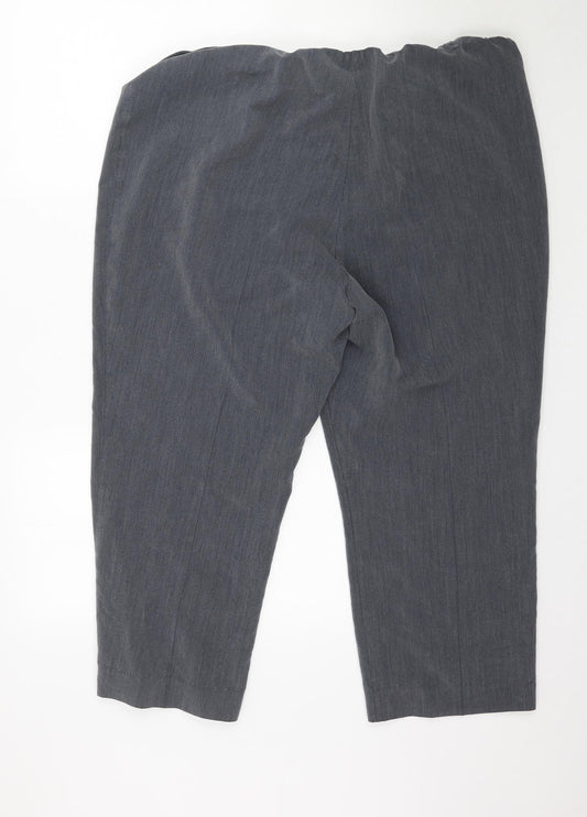 Bm Collection Womens Grey   Trousers  Size 20 L25 in