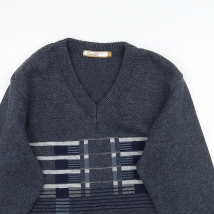 Cavallio Mens Blue  Knit Pullover Jumper Size S