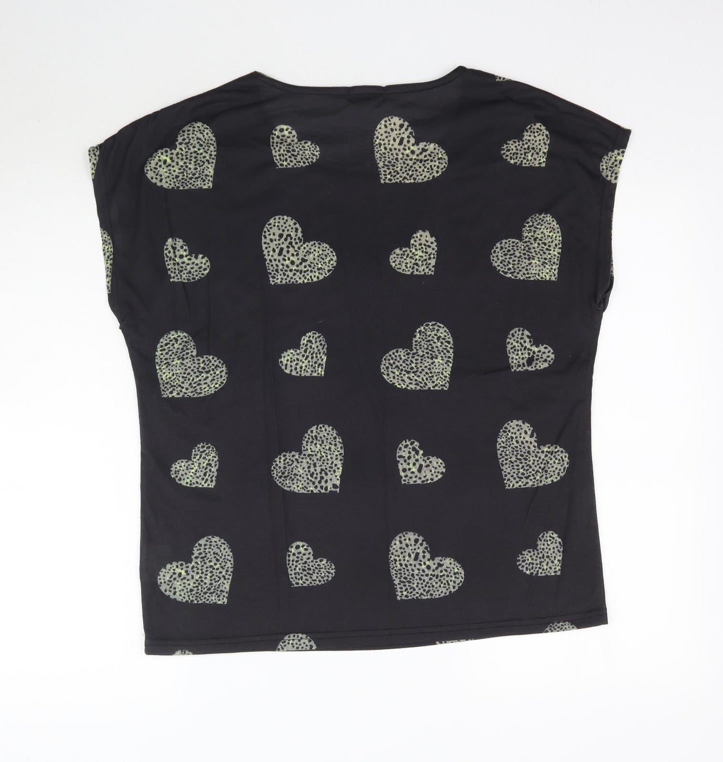 Originals Womens Black   Basic T-Shirt Size M  - Love Heart print