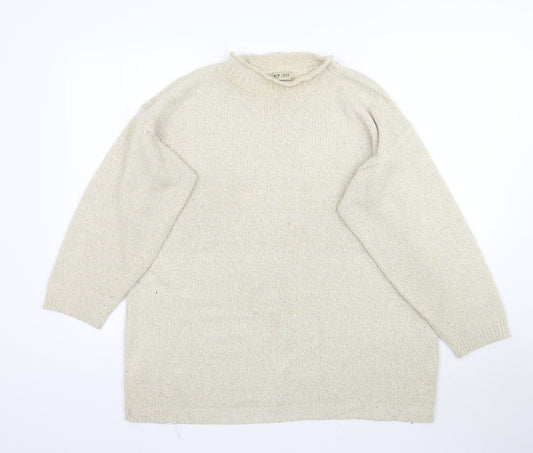 Womens UK Size S New Look Beige Pullover Jumper