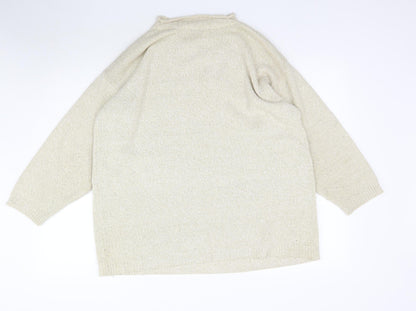 Womens UK Size S New Look Beige Pullover Jumper