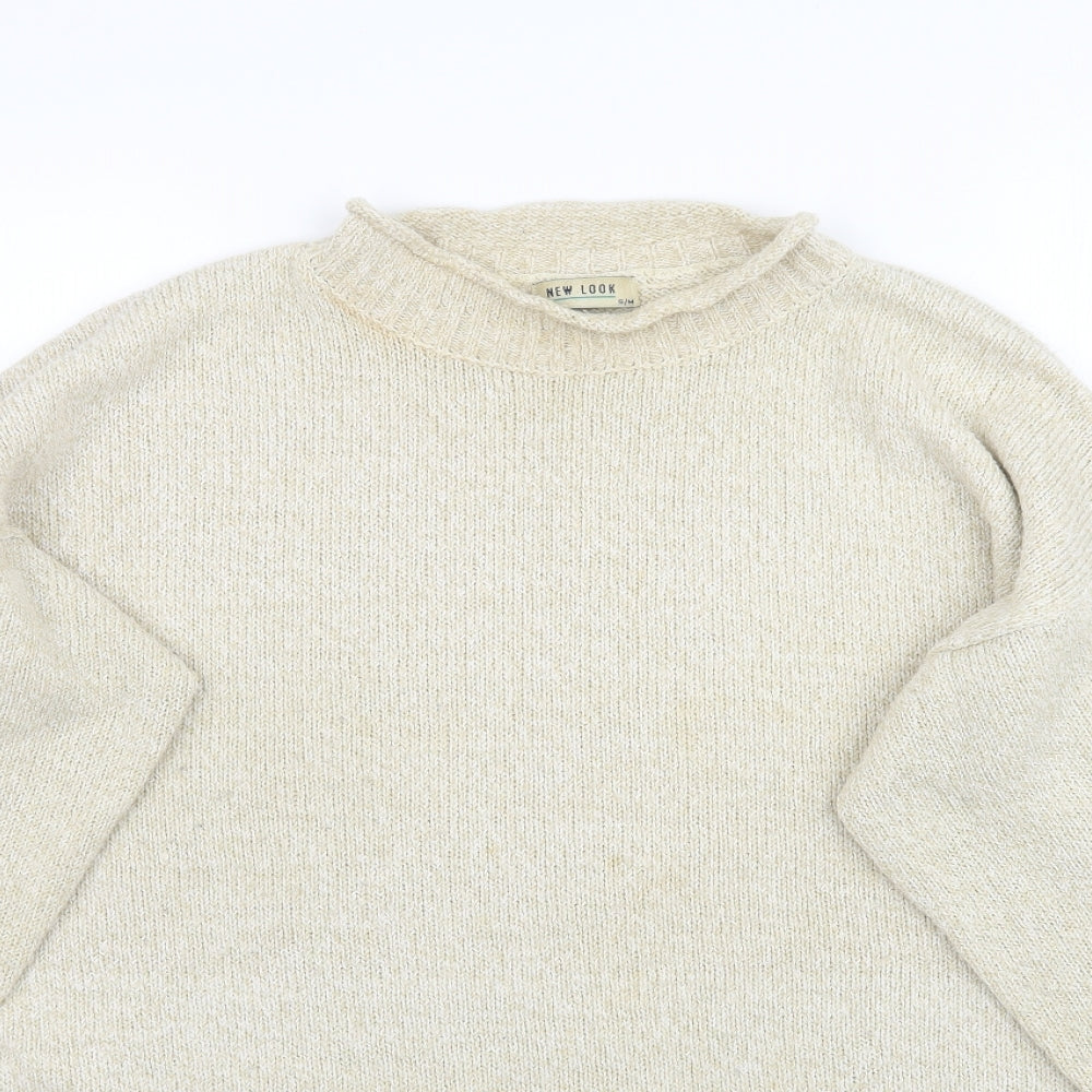 Womens UK Size S New Look Beige Pullover Jumper
