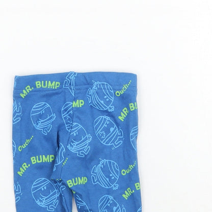 F&F Baby Blue   Jogger Trousers Size 0-3 Months  - Mr Men Leggings