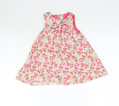 Debenhams Girls Multicoloured Floral  A-Line  Size 6-9 Months