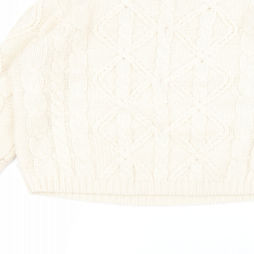 Womens UK Size 12 Love knitwear White Pullover Jumper