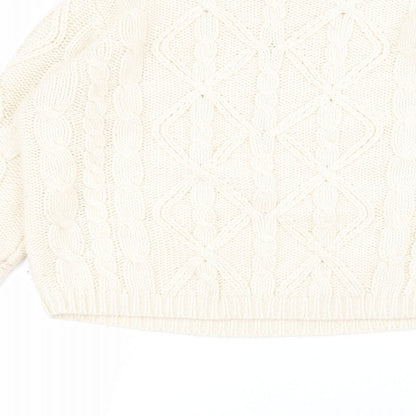 Womens UK Size 12 Love knitwear White Pullover Jumper