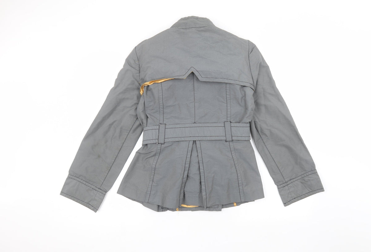 Back view of Mango Suit women’s blue jacket, size L