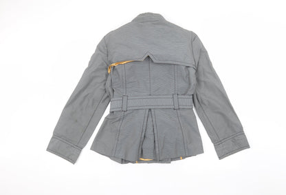 Back view of Mango Suit women’s blue jacket, size L