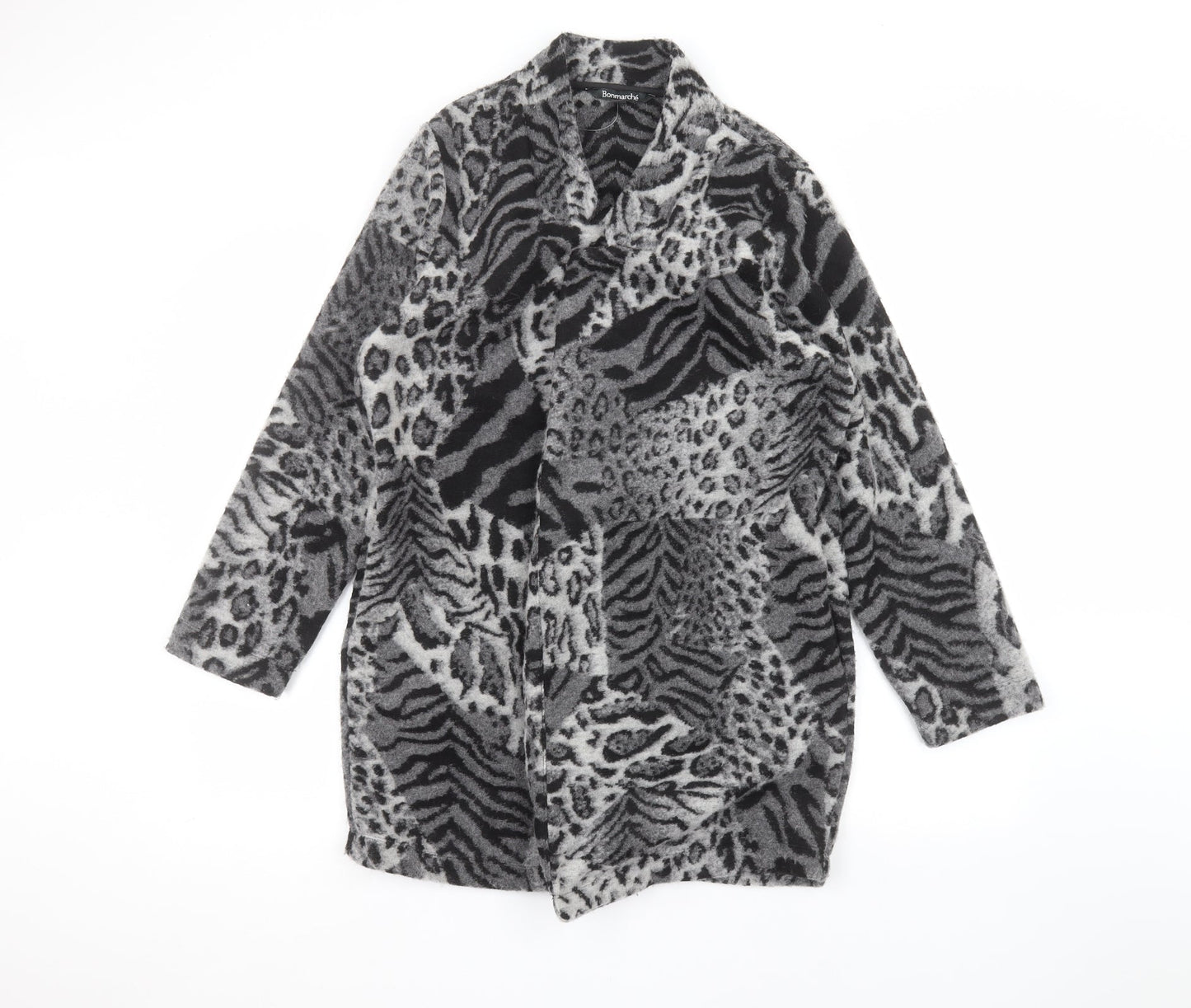 Bonmarché Womens Grey Animal Print  Jacket  Size 12