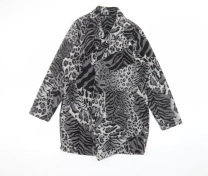 Bonmarché Womens Grey Animal Print  Jacket  Size 12
