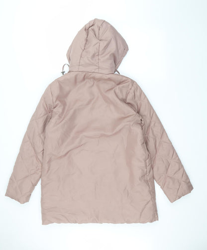 Womens UK Size S anne de lancay Pink Parka Coat