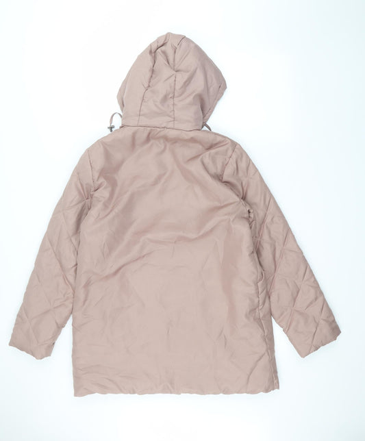 Womens UK Size S anne de lancay Pink Parka Coat
