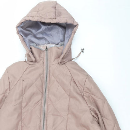 Womens UK Size S anne de lancay Pink Parka Coat