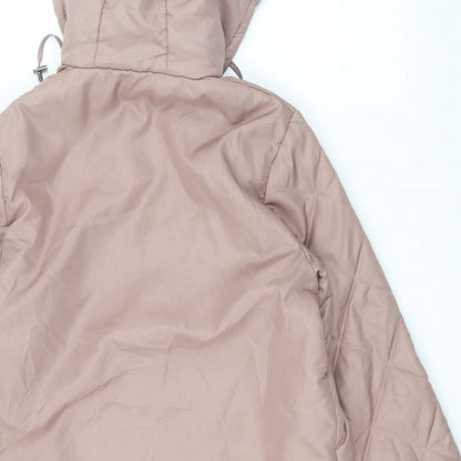 Womens UK Size S anne de lancay Pink Parka Coat