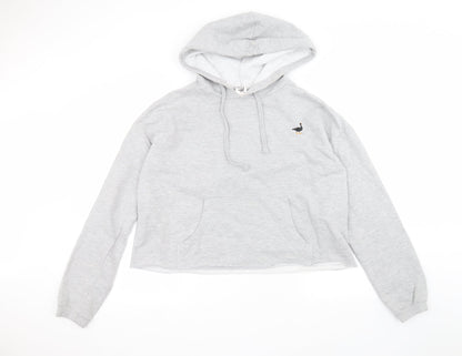 Additional front view of G&G women’s grey pullover hoodie, size XL