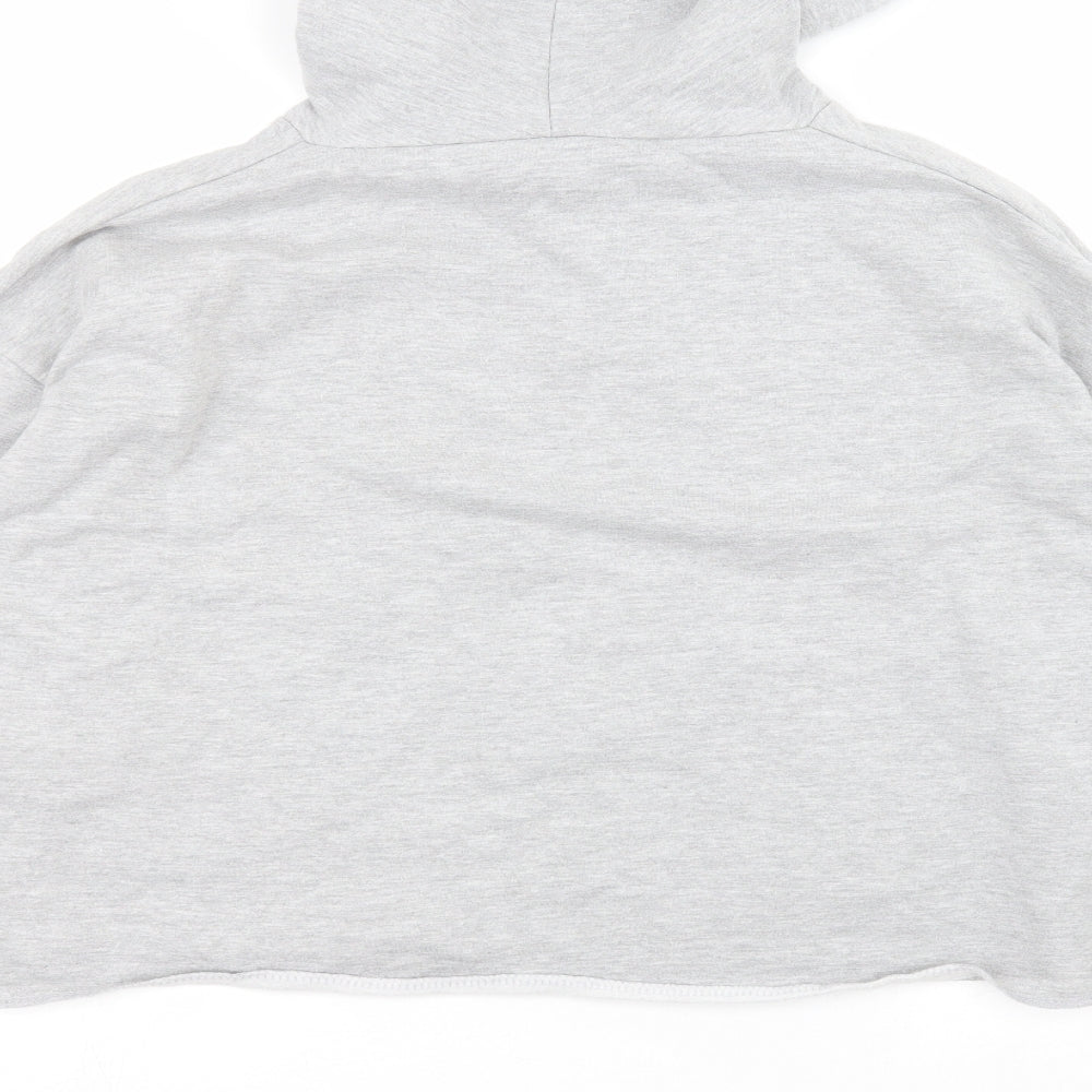 Brand and care label for G&G women’s grey pullover hoodie, size XL
