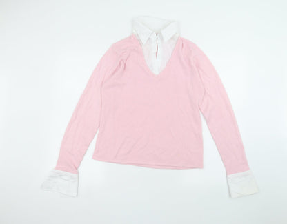Womens UK Size XL Debbie Morgan Pink Basic T-Shirt