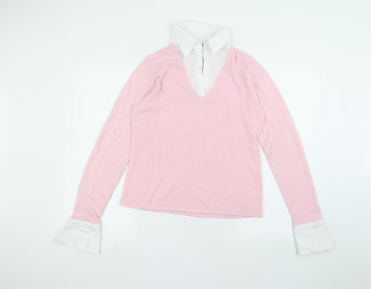 Womens UK Size XL Debbie Morgan Pink Basic T-Shirt