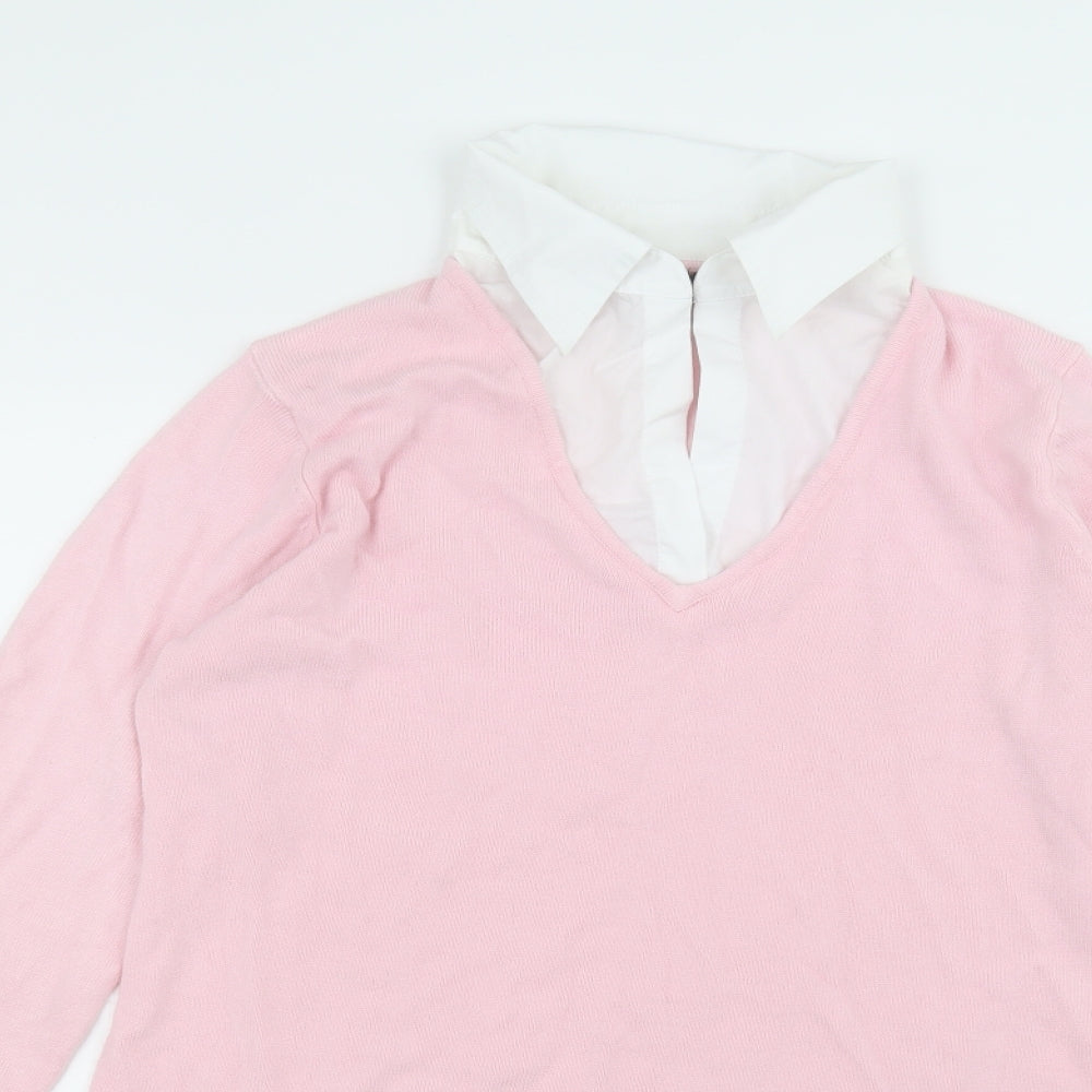 Womens UK Size XL Debbie Morgan Pink Basic T-Shirt