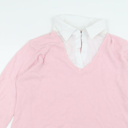 Womens UK Size XL Debbie Morgan Pink Basic T-Shirt