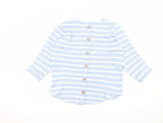 George Womens Blue Striped  Pullover Jumper Size 12