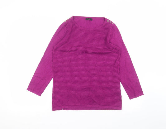 Womens UK Size 10 M&Co Purple Pullover Jumper