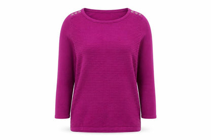 Womens UK Size 10 M&Co Purple Pullover Jumper