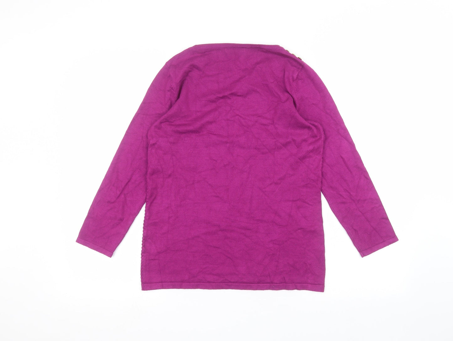 Womens UK Size 10 M&Co Purple Pullover Jumper