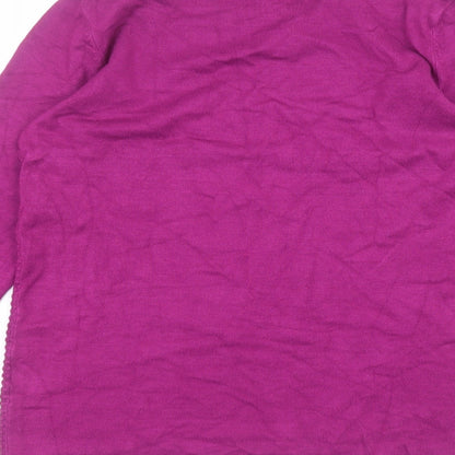 Womens UK Size 10 M&Co Purple Pullover Jumper
