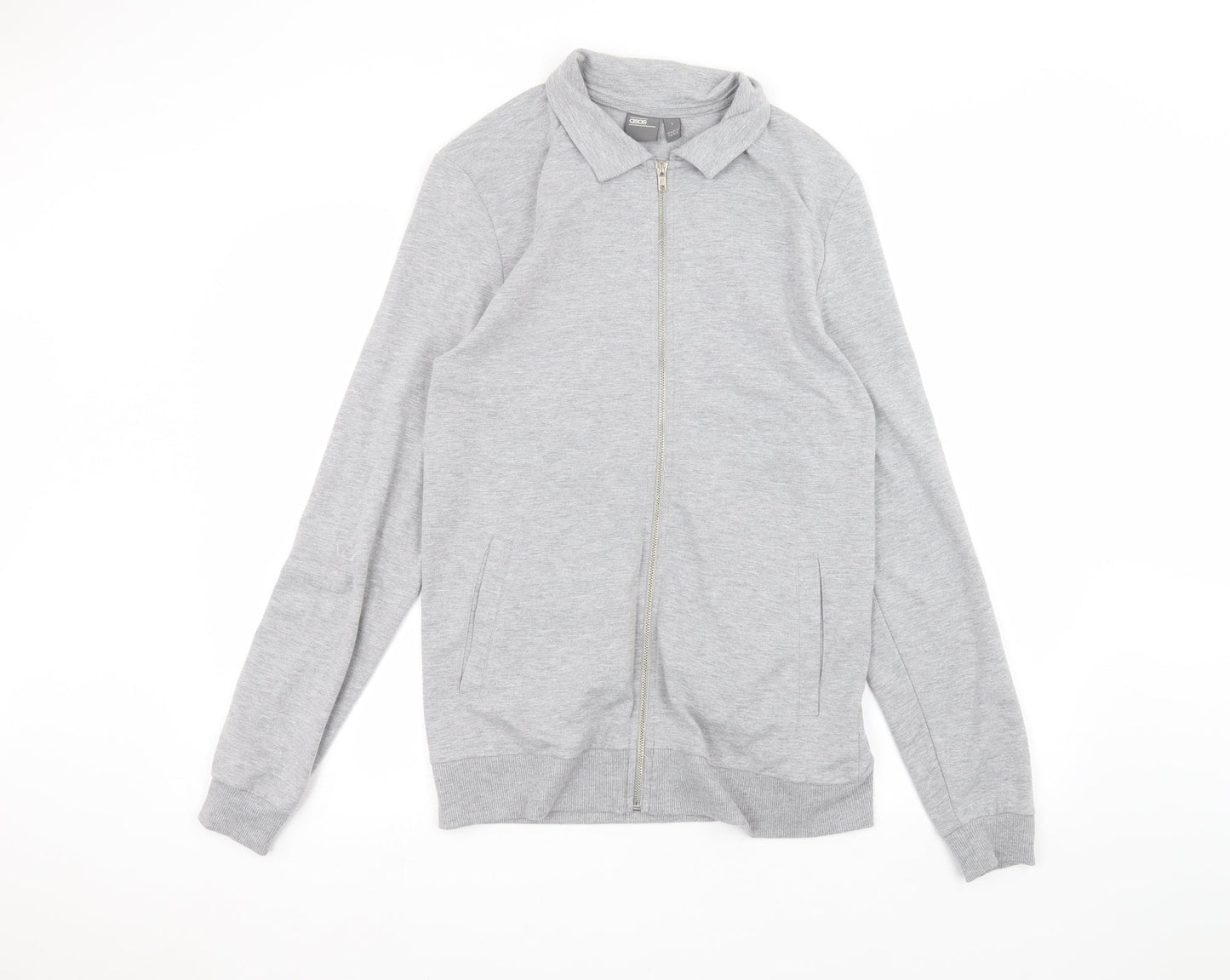 Womens UK Size L ASOS Grey Full Zip Jumper