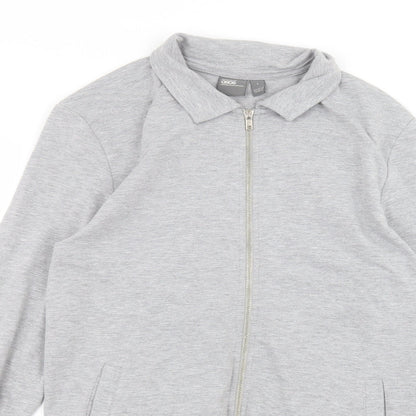 Womens UK Size L ASOS Grey Full Zip Jumper