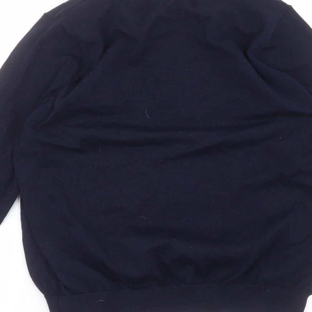 Brand and care label for //text women’s blue basic t-shirt, size M