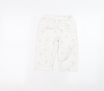 Preworn Baby White   Sweatpants Trousers Size 18-24 Months