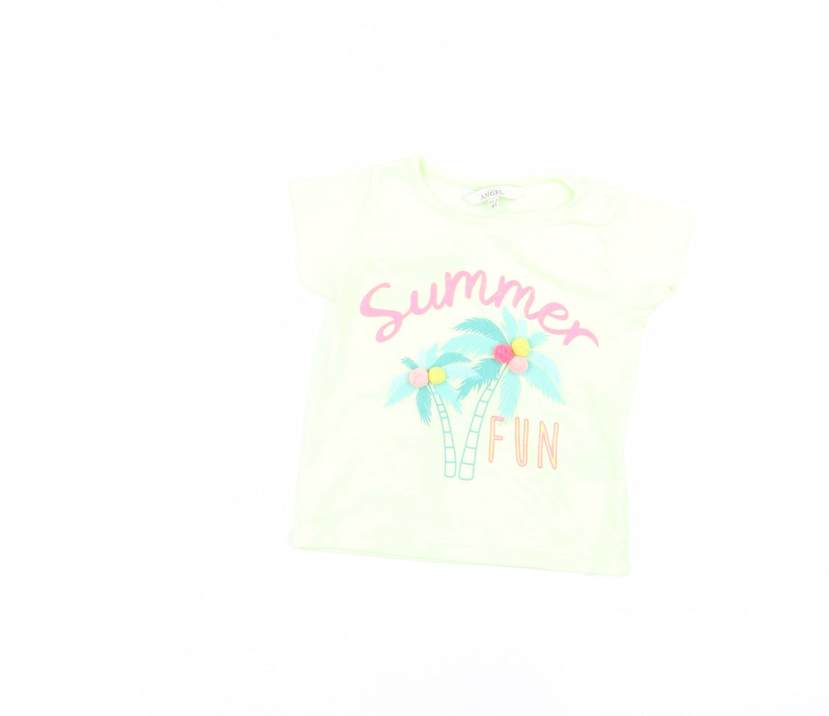 Additional front view of E-vie Baby Green Basic T-Shirt, size 18-24, Months