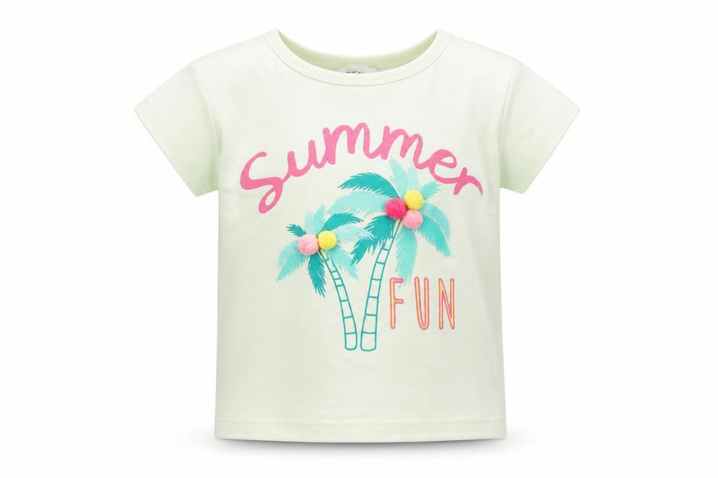 Front view of E-vie Baby Green Basic T-Shirt, size 18-24, Months