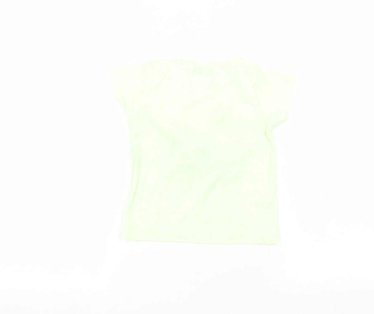 Back view of E-vie Baby Green Basic T-Shirt, size 18-24, Months