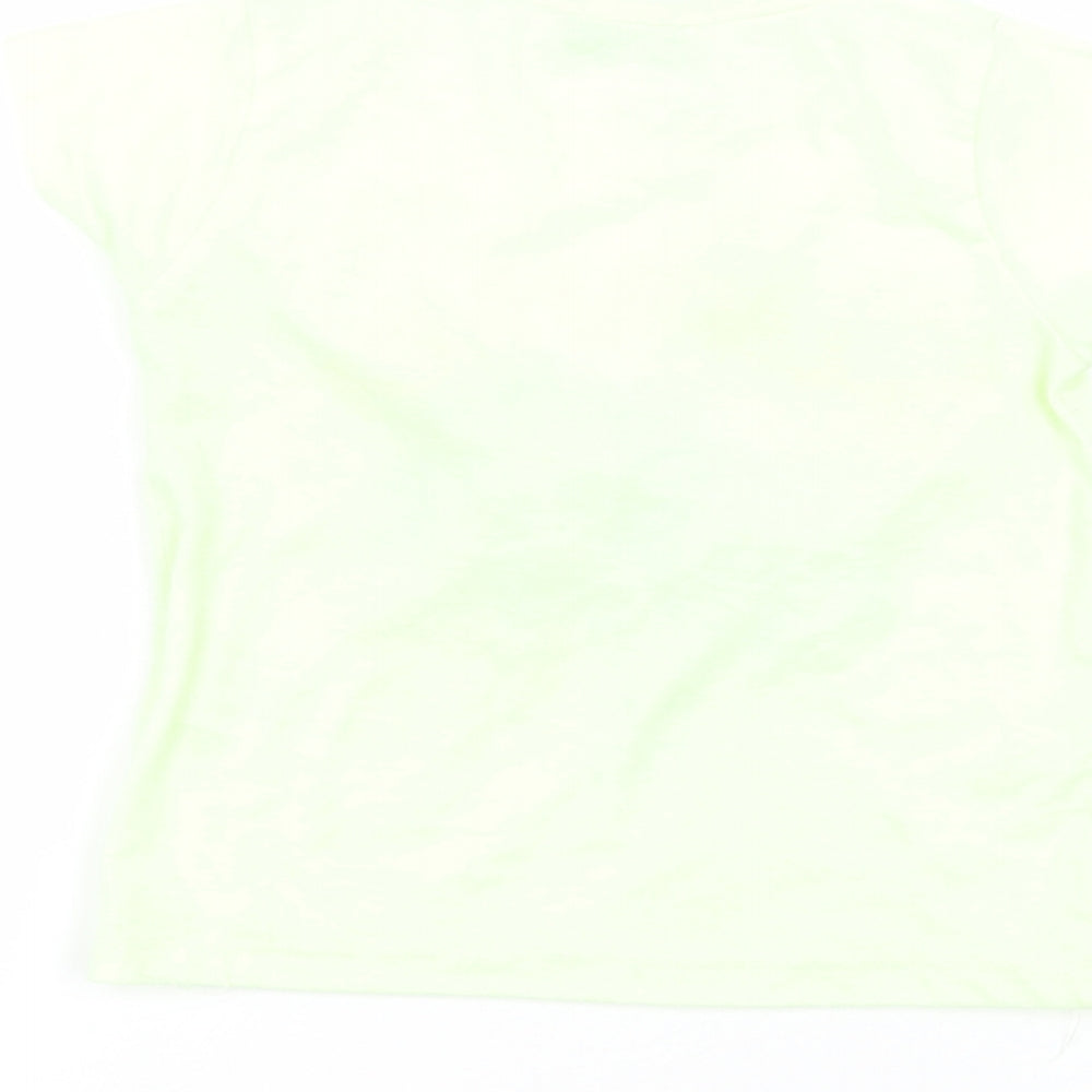 Brand and care label for E-vie Baby Green Basic T-Shirt, size 18-24, Months