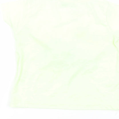 Brand and care label for E-vie Baby Green Basic T-Shirt, size 18-24, Months