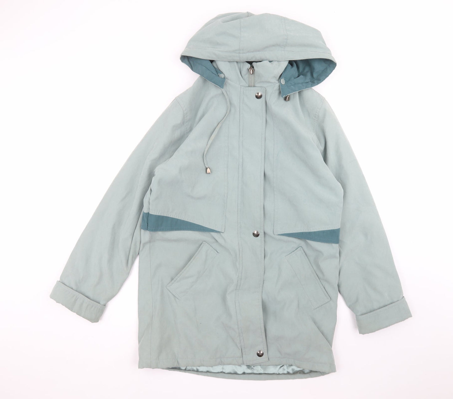 Womens UK Size 10 BHS Grey Parka Coat