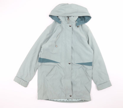 Womens UK Size 10 BHS Grey Parka Coat