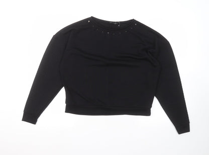 Womens UK Size 8 Topshop Black Pullover Jumper