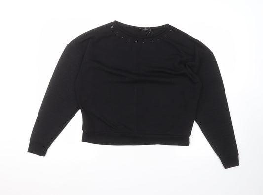 Womens UK Size 8 Topshop Black Pullover Jumper
